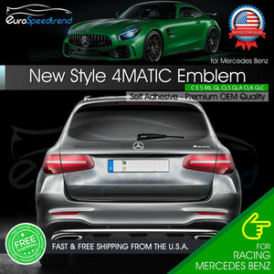4Matic Trunk Emblem Chrome 3D Tailgate Lid OEM Logo Badge AMG New Style Modified
