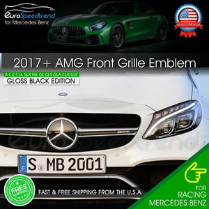 AMG Front Grille Emblem for Mercedes Benz Radiator Badge W205 C63S C43 E63 G OEM