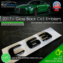 Load image into Gallery viewer, AMG C63 Letter Emblem Gloss Black Trunk Rear Mercedes Benz W205 2017+ OEM W204
