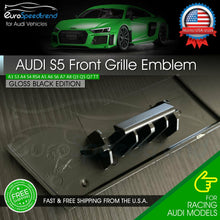 Load image into Gallery viewer, Audi S5 Front Grill Emblem Gloss Black for A5 S5 Hood Grille Badge Nameplate
