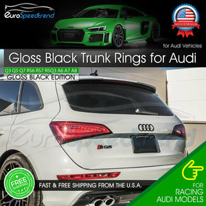 Audi Matte Black Rings Trunk Liftgate Emblem Rear Logo Badge for Q3 Q5 SQ5 Q7 A6