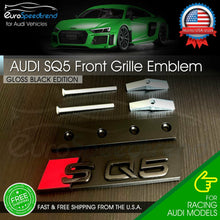 Load image into Gallery viewer, Audi SQ5 Front Grill Emblem Gloss Black for Q5 SQ5 Hood Grille Badge Nameplate
