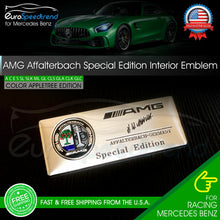 Load image into Gallery viewer, AMG Metal Affalterbach Emblem Special Edition Interior Side Fender Trunk Badge
