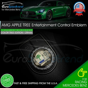 29mm Affalterbach AMG Color Tree 3D Multimedia Control Emblem Interior Badge