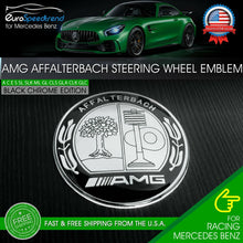 Load image into Gallery viewer, Affalterbach AMG Tree Steering Wheel Emblem Black Chrome 52mm 3D Interior Badge
