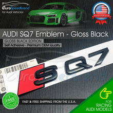 Load image into Gallery viewer, Audi SQ7 Gloss Black Emblem 3D Trunk Logo Badge Rear Tailgate Lid Nameplate Q7

