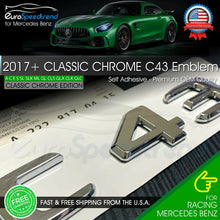 Load image into Gallery viewer, AMG C 43 Letter Emblem Chrome Trunk Rear Badge fit Mercedes Benz Logo 2017+ OEM
