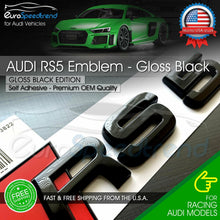 Load image into Gallery viewer, Audi RS5 Gloss Black Emblem 3D Badge Rear Trunk Tailgate for Audi RS5 S5 Logo A5
