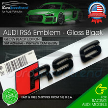 Load image into Gallery viewer, Audi RS6 Gloss Black Emblem 3D Badge Rear Trunk Tailgate for Audi RS6 S6 Logo A6
