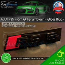 Load image into Gallery viewer, Audi RS5 Front Grill Emblem Gloss Black for RS5 A S5 Hood Grille Badge Nameplate
