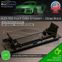 Load image into Gallery viewer, Audi RS5 Front Grill Emblem Gloss Black for RS5 A S5 Hood Grille Badge Nameplate
