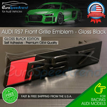 Load image into Gallery viewer, Audi RS7 Front Grill Emblem Gloss Black for RS7 A S7 Hood Grille Badge Nameplate

