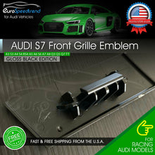 Load image into Gallery viewer, Audi S7 Front Grill Emblem Gloss Black for A7 S7 Hood Grille Badge Nameplate
