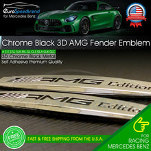 Load image into Gallery viewer, AMG Edition Chrome Emblem Metal Side Fender Skirts 3D Badge for Mercedes Benz 2X

