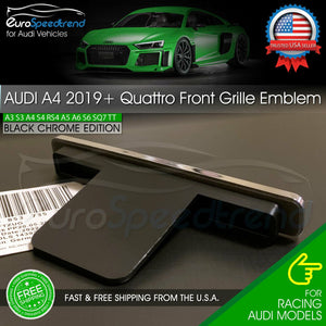 Audi A4 Quattro Emblem Front Grill Black Chrome S4 B9 Grille Badge 2019 + OEM