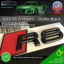 Load image into Gallery viewer, Audi R8 Matte Black Emblem 3D Badge Rear Trunk Lid for Audi S Line Logo OEM

