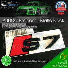 Load image into Gallery viewer, Audi S7 Emblem Matte Black 3D Rear Trunk Lid OEM Badge S Line Logo Nameplate A7
