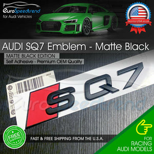 Audi SQ7 Matte Black Emblem 3D Trunk Logo Badge Rear Tailgate OEM Nameplate Q7