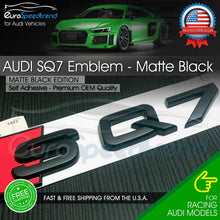 Load image into Gallery viewer, Audi SQ7 Matte Black Emblem 3D Trunk Logo Badge Rear Tailgate OEM Nameplate Q7
