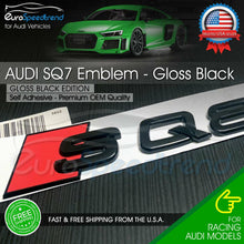 Load image into Gallery viewer, Audi SQ8 Gloss Black Emblem 3D Trunk Logo Badge Rear Tailgate OEM Nameplate Q8
