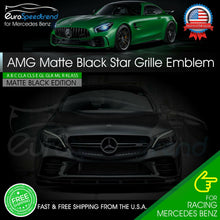 Load image into Gallery viewer, AMG Front Matte Black Star Emblem Cover Grille Badge Mercedes Benz A B C E GL ML
