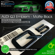 Load image into Gallery viewer, Audi Q5 Matte Black Emblem Rear Trunk Lid 3D Badge OEM S Line Logo Nameplate SQ5
