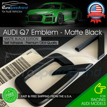 Load image into Gallery viewer, Audi Q7 Matte Black Emblem 3D Trunk Logo Badge Rear Tailgate Lid Nameplate SQ7
