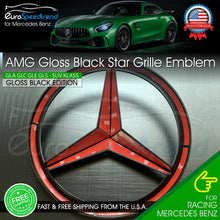 Load image into Gallery viewer, AMG Gloss Black Front Emblem Star Mercedes Sport Badge Cover GLC GLA GLE GLS SUV
