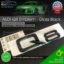 Load image into Gallery viewer, Audi Q8 Gloss Black Emblem Rear Trunk Lid 3D Badge OEM S Line Logo Nameplate SQ8
