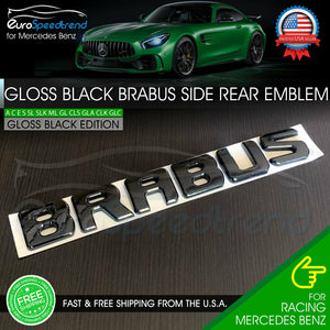 BRABUS Emblem Gloss Black Rear Trunk Lid 3D Badge AMG Mercedes Benz A C E G GL S