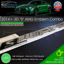 Load image into Gallery viewer, S Letter AMG Emblem Combo Chrome Mercedes Benz OEM 2014-16 Trunk Badge C63S E63S
