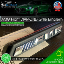 Load image into Gallery viewer, AMG Front Diamond Grille Emblem Mercedes Benz Radiator Chrome Badge C43 E43 OEM
