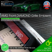 Load image into Gallery viewer, AMG Front Diamond Grille Emblem Mercedes Benz Radiator Chrome Badge C43 E43 OEM
