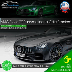 AMG Emblem GT PanAmericana Front Grille Chrome Badge Mercedes Benz C43 E43 GL63