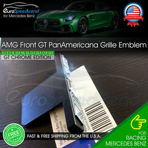 AMG Emblem GT PanAmericana Front Grille Chrome Badge Mercedes Benz C43 E43 GL63