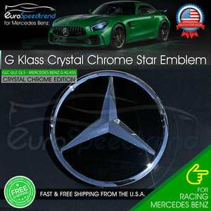 Crystal Style AMG Front Grill Emblem Black Mirror Star Mercedes Benz GLC GLE GLS