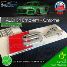 Load image into Gallery viewer, Audi S4 Emblem Chrome 3D Badge Rear Trunk Lid for S Line OEM Logo Nameplate A4
