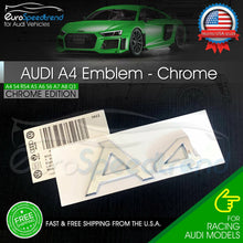 Load image into Gallery viewer, Audi A4 Emblem Chrome 3D Rear Trunk Lid Badge OEM S Line Logo Nameplate
