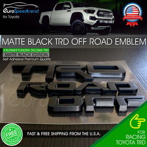 2x TRD OFF ROAD Emblem for 4Runner Left Right Matte Black Badge Kit 00016-89707