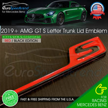 Load image into Gallery viewer, AMG GT S Letter Trunk Emblem Red Black 3D OE Badge 2020 C63S GT63S GLC63S E Benz
