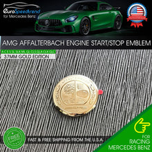 Load image into Gallery viewer, AMG Engine Start Stop GOLD Button Emblem Affalterbach Tree 3D Aluminum 37mm Benz
