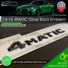 Load image into Gallery viewer, 4Matic Trunk Emblem Gloss Black 3D Tailgate Lid OEM Logo Badge AMG New Style Mod
