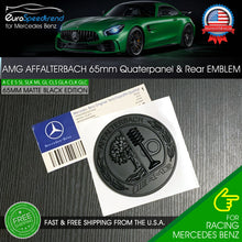 Load image into Gallery viewer, AMG Affalterbach Matte Black Emblem 3D Quarterpanel Side Trunk Badge Benz S65
