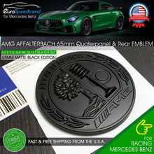 Load image into Gallery viewer, AMG Affalterbach Matte Black Emblem 3D Quarterpanel Side Trunk Badge Benz S65
