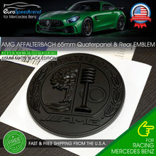 Load image into Gallery viewer, AMG Affalterbach Matte Black Emblem 3D Quarterpanel Side Trunk Badge Benz S65
