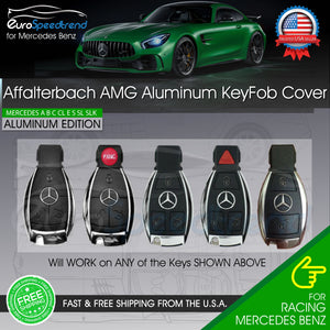 Brabus Key Cover Emblem Remote Fob Aluminum for Mercedes Benz Keyfob