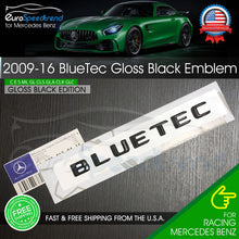 Load image into Gallery viewer, AMG BLUETEC Letter Emblem Gloss Black Trunk Rear Lid Mercedes Benz 2009-16 OE
