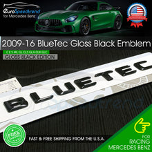 Load image into Gallery viewer, AMG BLUETEC Letter Emblem Gloss Black Trunk Rear Lid Mercedes Benz 2009-16 OE
