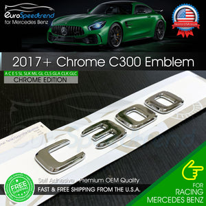 AMG C 300 Chrome Letter Emblem Trunk Rear Mercedes Benz W205 2017+ OEM W204