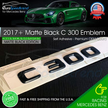 Load image into Gallery viewer, AMG C 300 Matte Black Emblem Trunk Letter Rear Mercedes Benz W205 2017+ OEM W204
